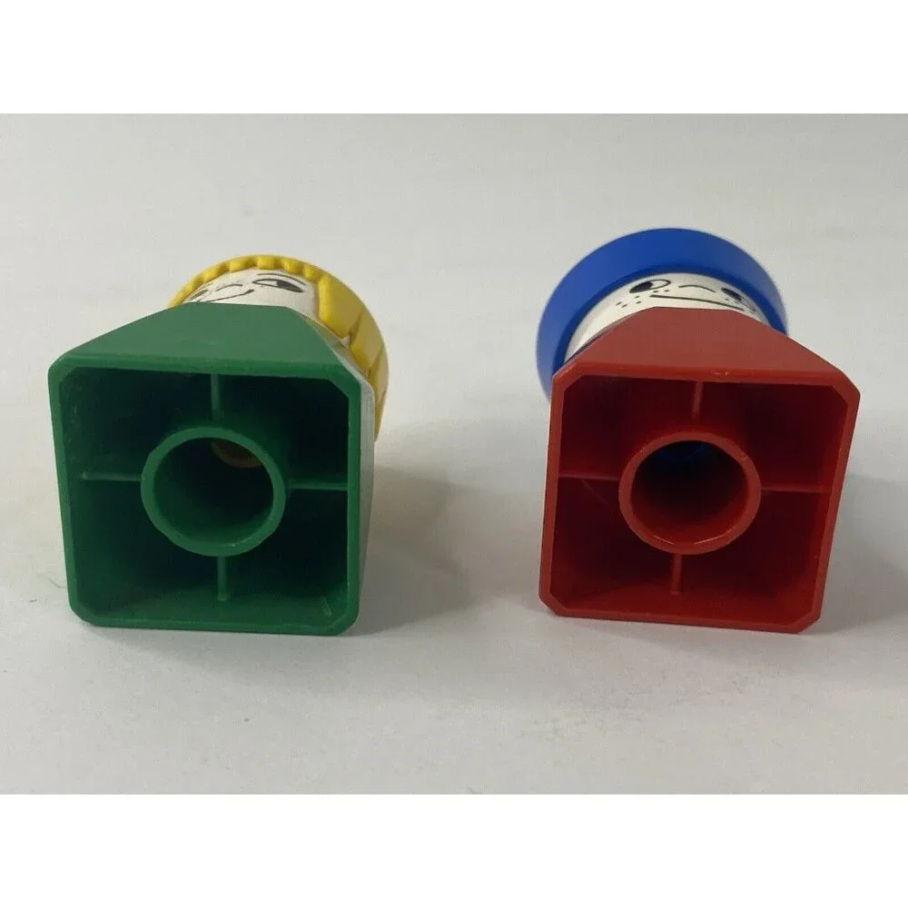 Duplo Lego Sailor And Boy W/ Blonde‎ Hair Vintage Red & Green Lot Of 2